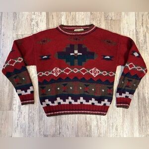 L.L. Bean Vintage Aztec Wool Sweater